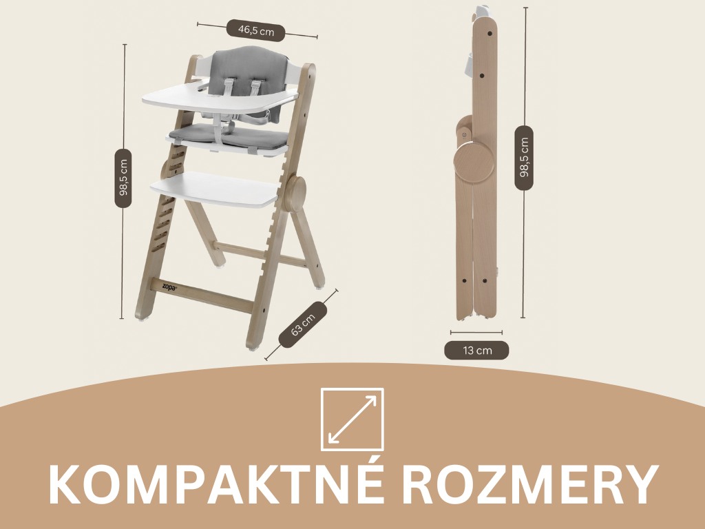 Stolička Zopa Clicc Clacc rozmery